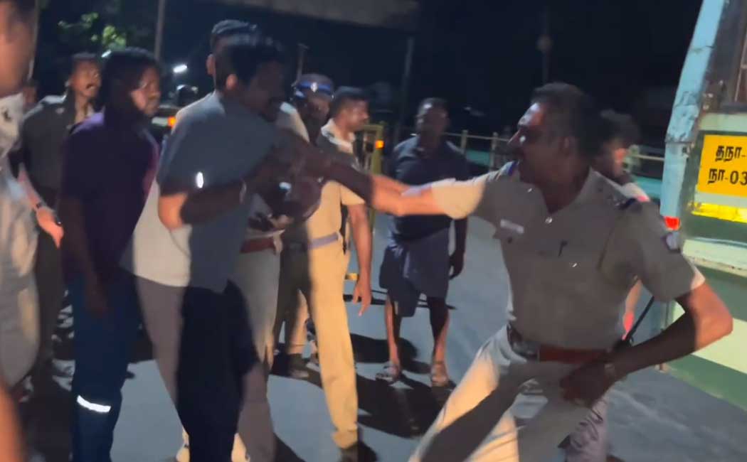 Nagor S.I palanivel who kicked the person who came to seek justice