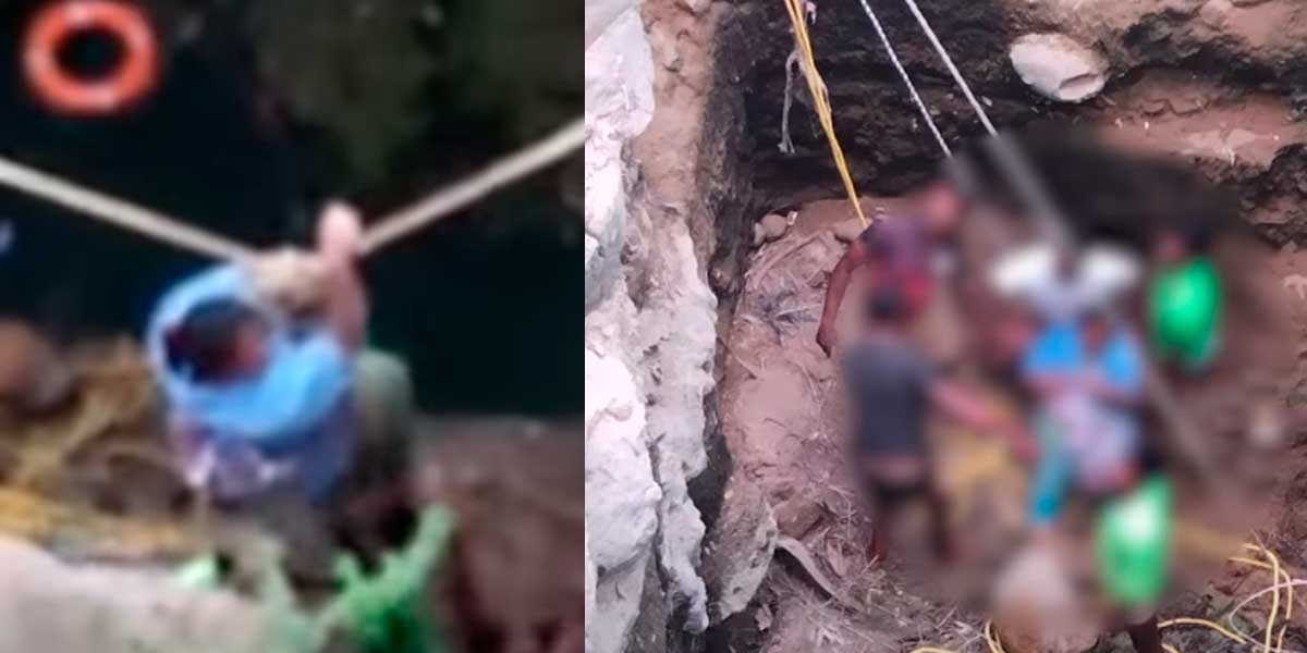 Rescue of a college girl who tripped and fell into a well