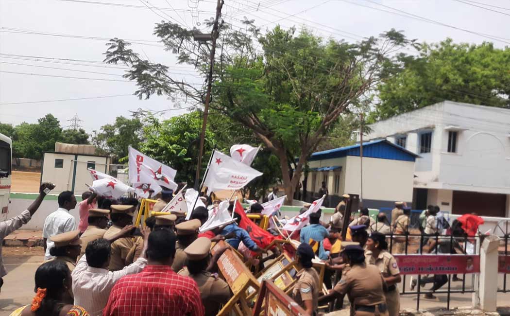 struggle against police who strip-searched a Tanjore student from his graduation ceremony