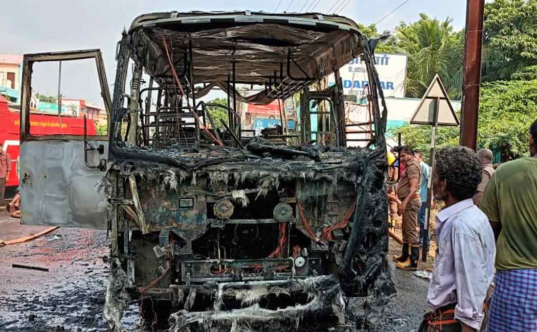 School bus fire accident