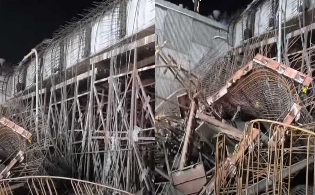 Overpass construction collapse accident; There was great excitement in Ampur