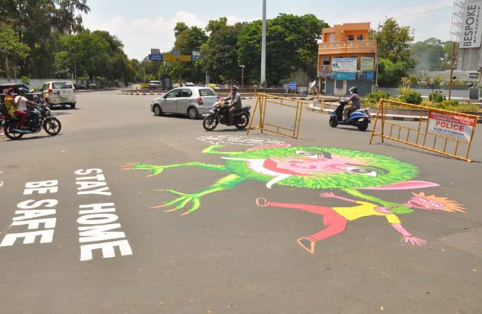 Corona Awareness Painting