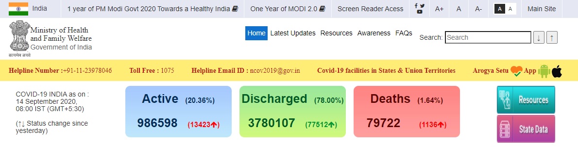 india coronavirus ministry of health and family welfare