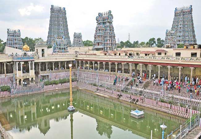 At the Madurai Meenakshi Amman Temple Latu offerings for devotees