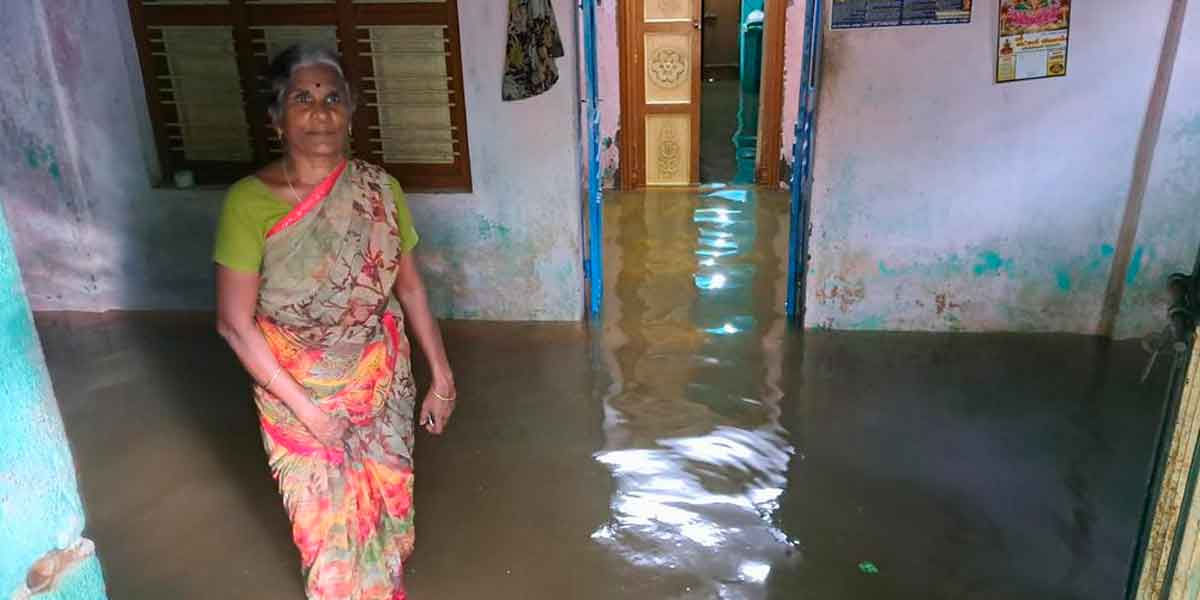 Due to continuous rain, flood water surrounded the houses - public suffering