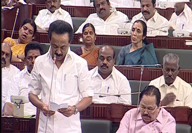 tn assembly dmk mk stalin questions minister udhaya kumar said