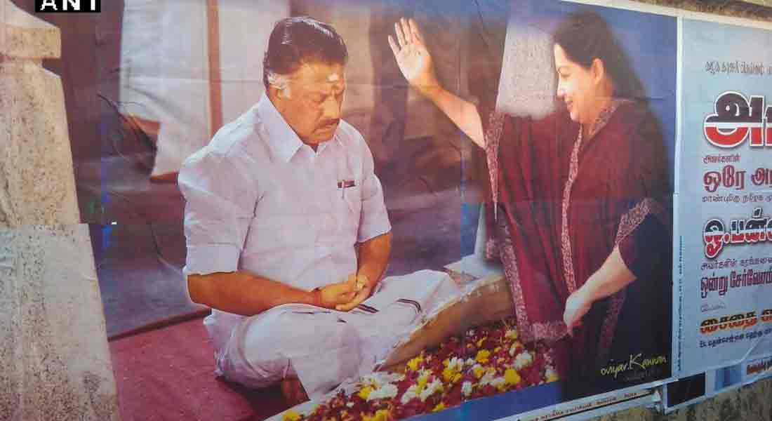 poster pasted throughout the competition as the next Chief Minister O.P.S.
