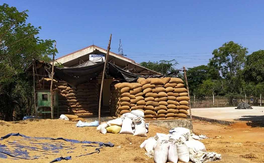 private players filling State Paddy Purchase Center
