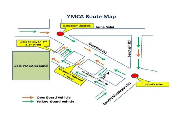A concert by an international singer Traffic change in Chennai
