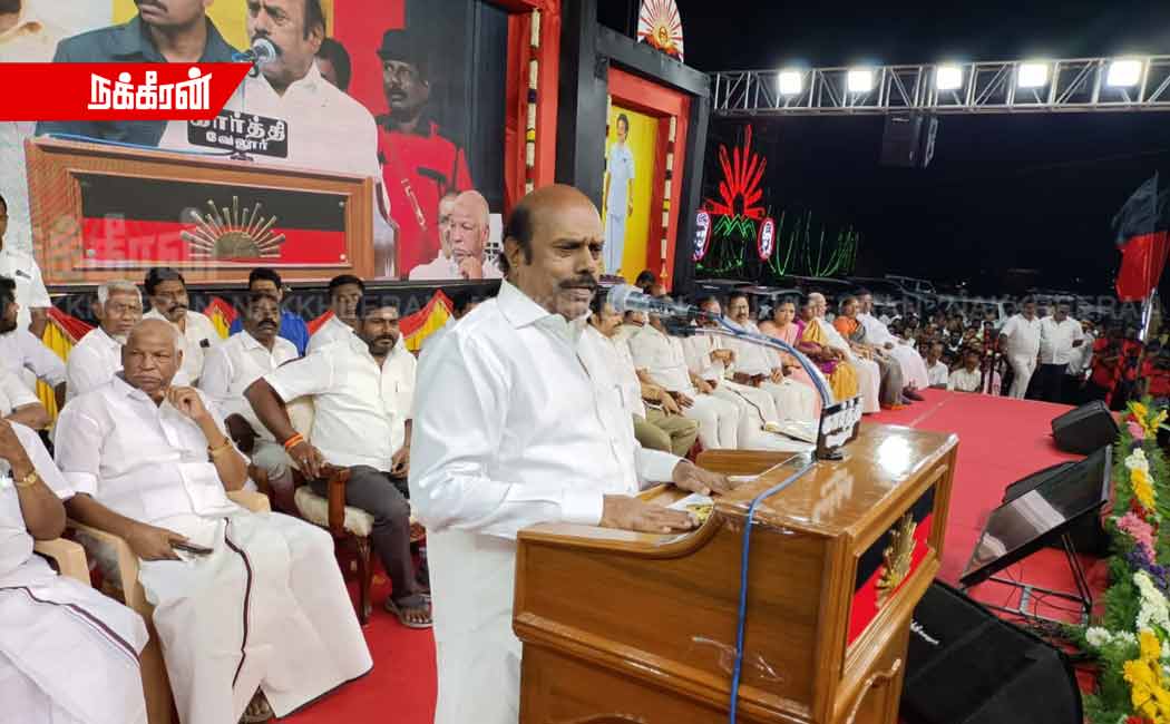 Claim made by opposition party; M.K.Stalin who took responsibility as the Chief Minister; E.V. Velu is proud