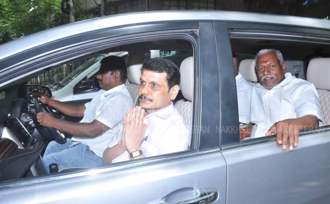 Senthil Balaji appeared in the office of the enforcement department