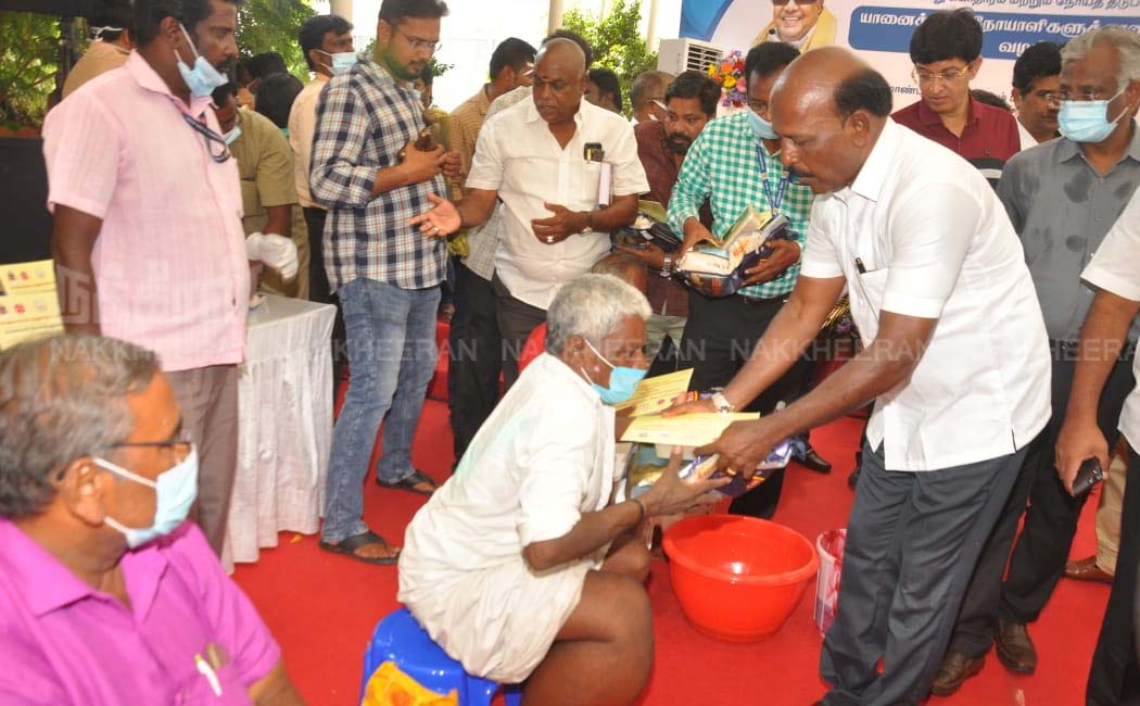 Health Minister Ma Subramanian presented scholarships affected elephantiasis