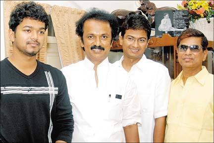 vijay with stalin family