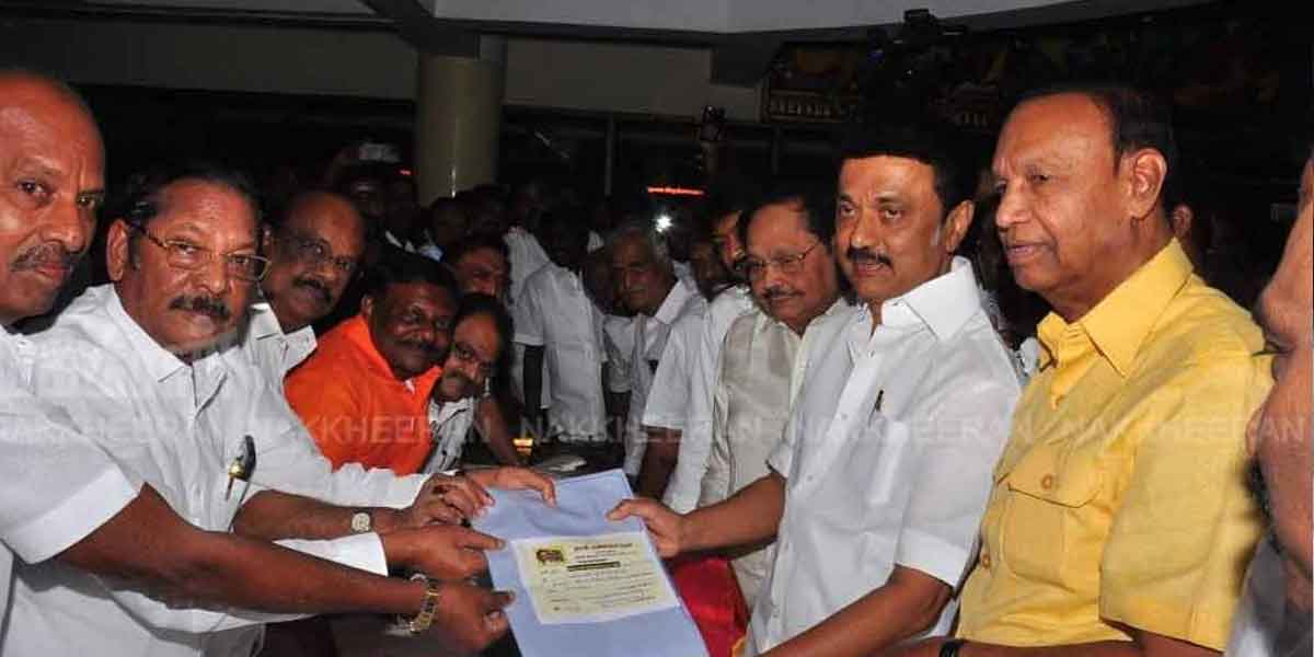Election for DMK President... Stalin filed nomination