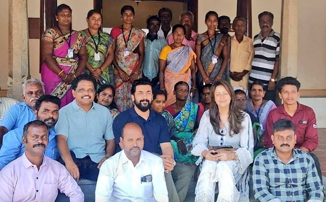 suriya and his family members visit Keezhadi museum