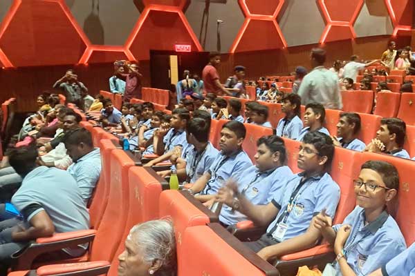 School students who enjoyed watching the movie 'Amaran'!