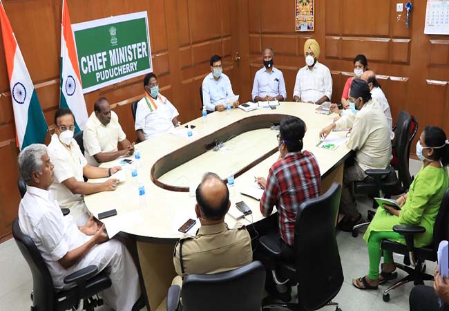 puducherry chief minister narayanasamy press meet