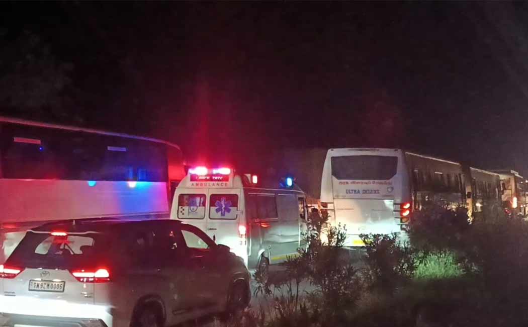 Three buses crash into each other