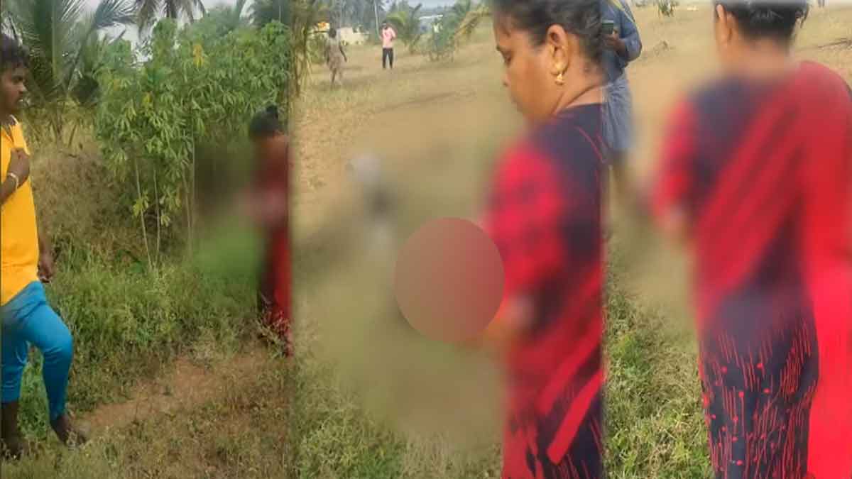Baby thrown into a grove with umbilical cord attached