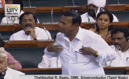 dmk mps tr balu raise the questions at lok sabha, defence minister rajnath Singh answer in kiran bedi issue