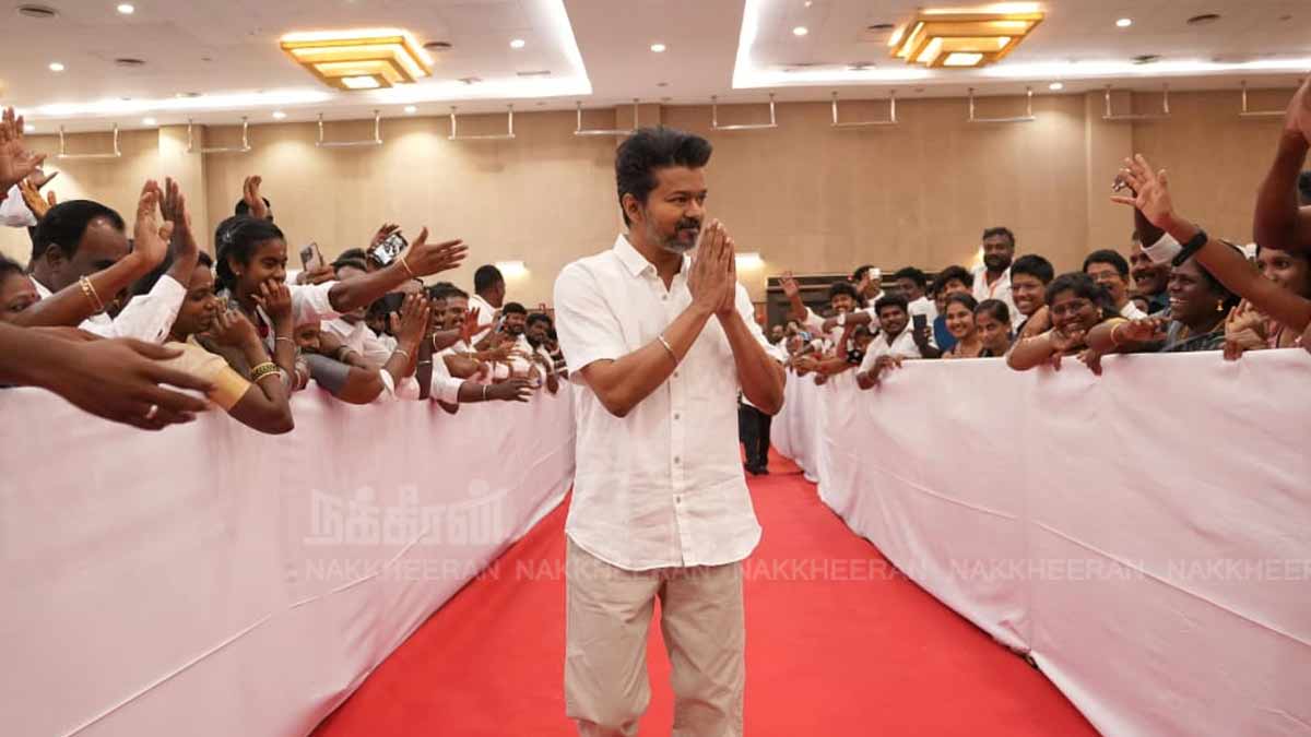 TVK Vijay presenting the Education Award (Pictures)