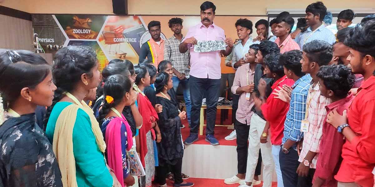 College students were surprised to see Tamil inscriptions