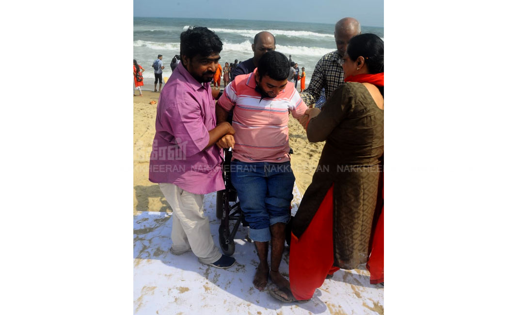 Special arrangements made at Marina Beach for the differently abled