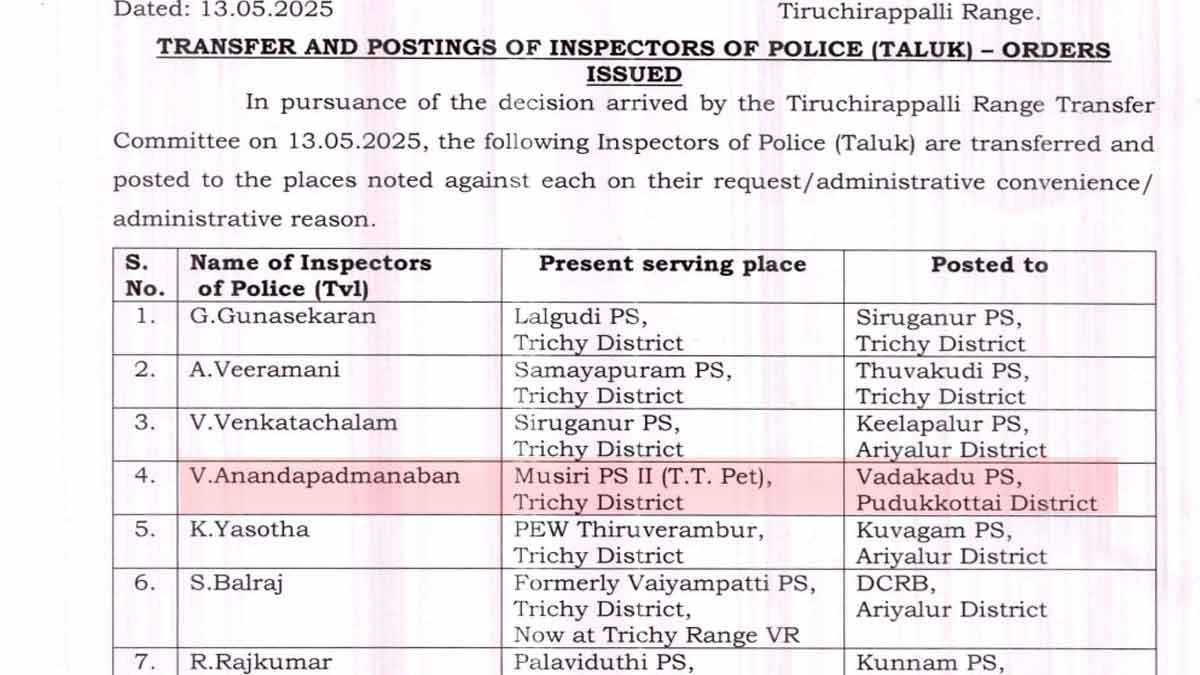 Echoes of the Vadakadu clash - New inspector appointed to the police station!