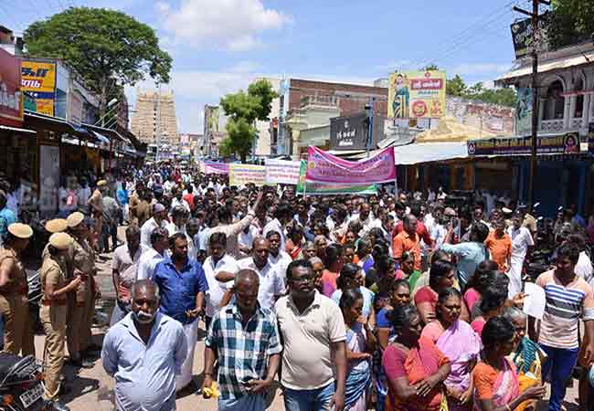 sankarankovil merge tenkasi district tn govt decision peoples against strike