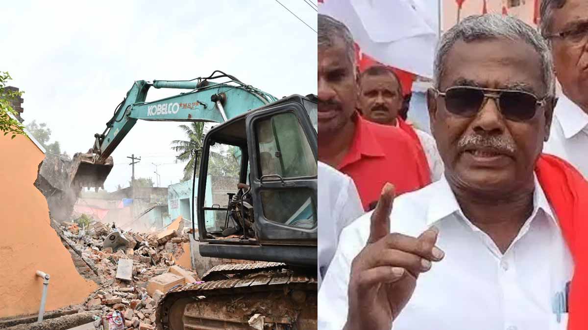 'Why does the government that uses bulldozers against the poor hide when it sees the rich?' - CPM's Shanmugam questions