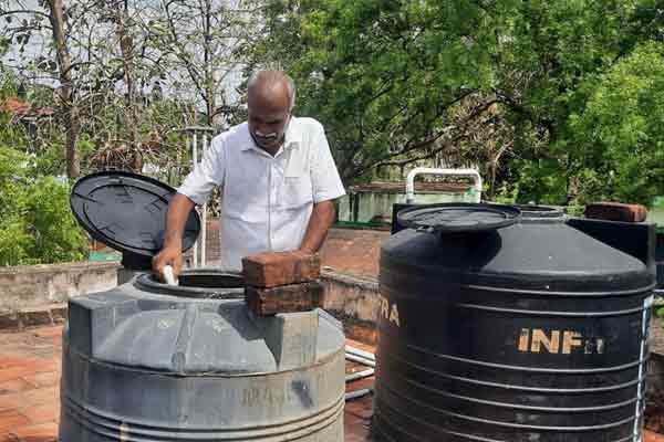 Headmaster cleans water tank heaps of praise