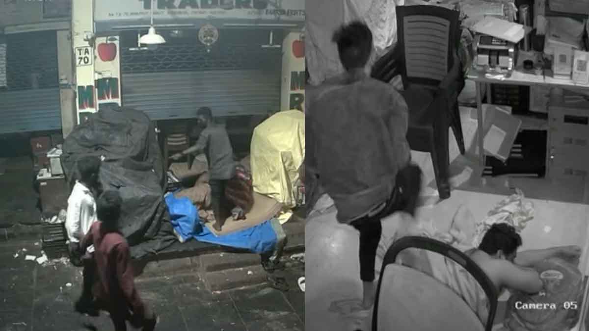 Stealing while fast asleep; Busy in Koyambedu market