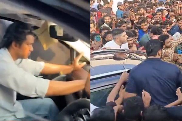 vijay car damage in kerala the goat movie shoot