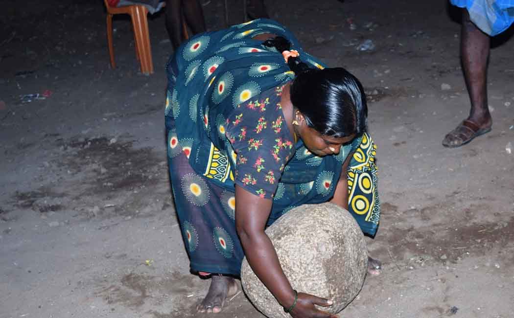 Women who lifted the stone! Pongal celebration