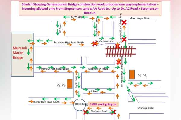 'Traffic change for one year' - Chennai Traffic Police information