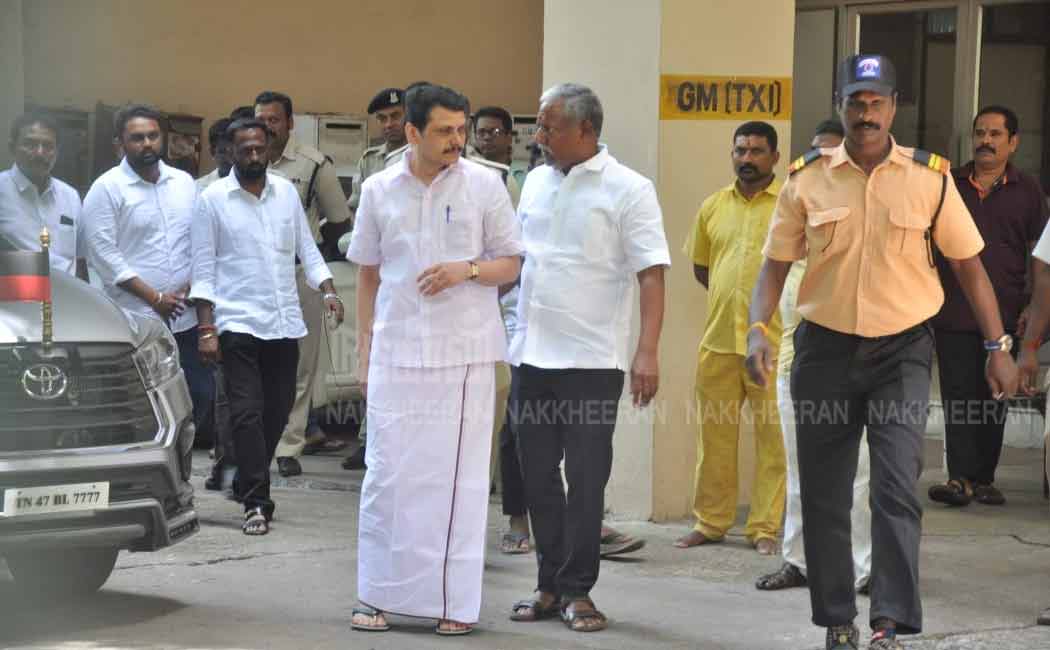 Senthil Balaji appeared in the office of the enforcement department