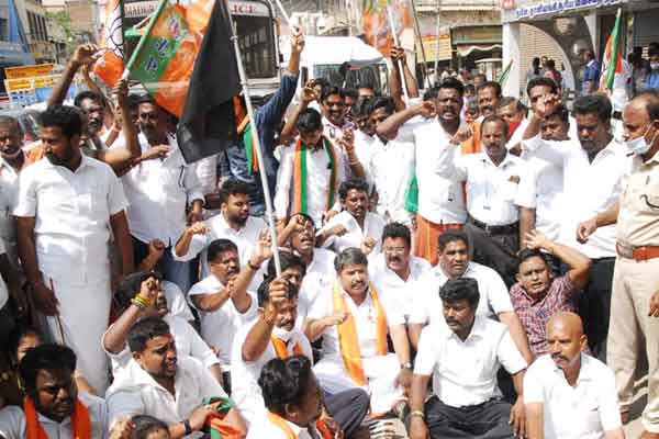 kalaignar statue at madurai bjp not allowed