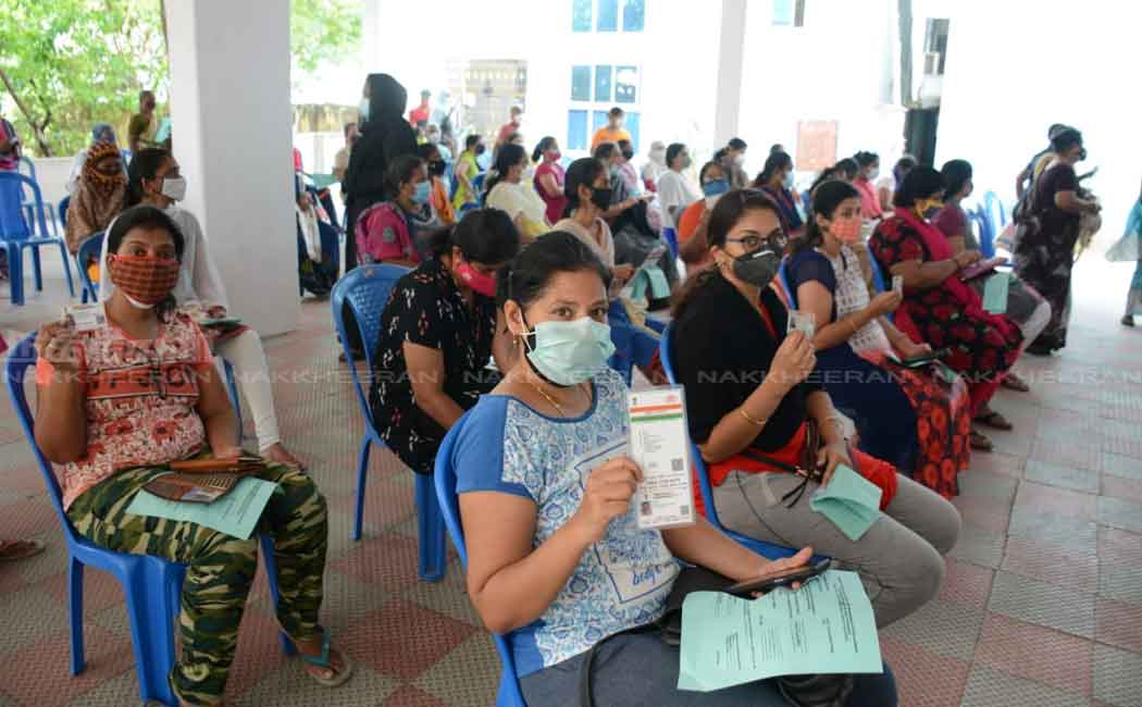 People over 18 years of age who have been vaccinated in Villivakkam