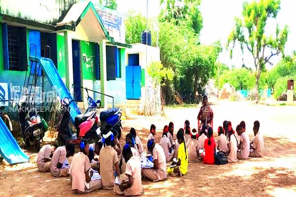 Nakkheeran News Echo Kind souls who built class for students studying under trees