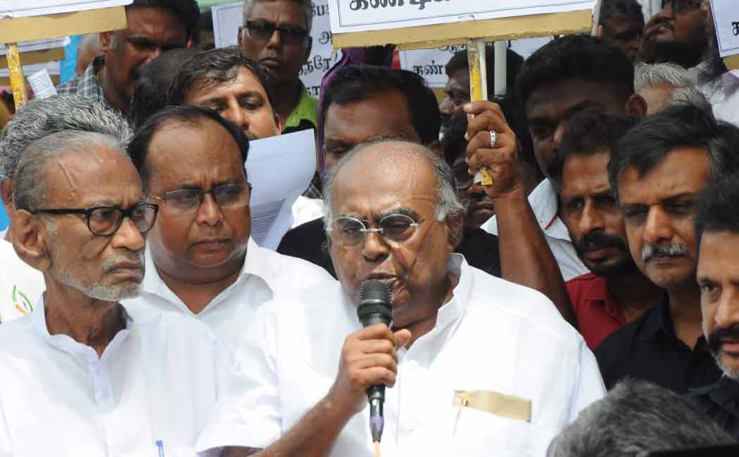 Condemn the governor protest led by Nedumaran