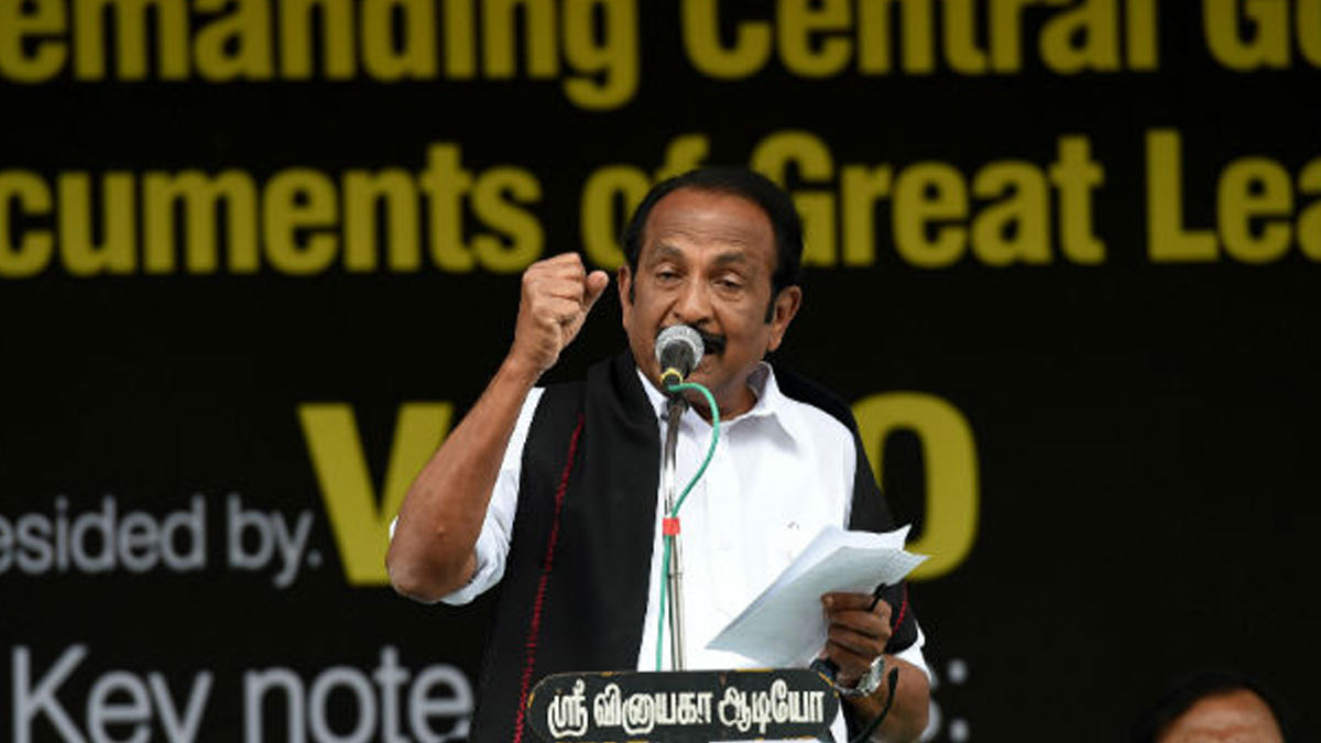 "If not great, what are we?; Every word thrusts a spear into the heart'-Vaiko Obsession