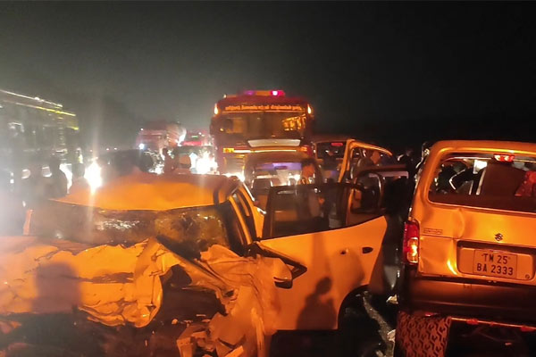 father and son were passed away in a road accident near Tirupattur