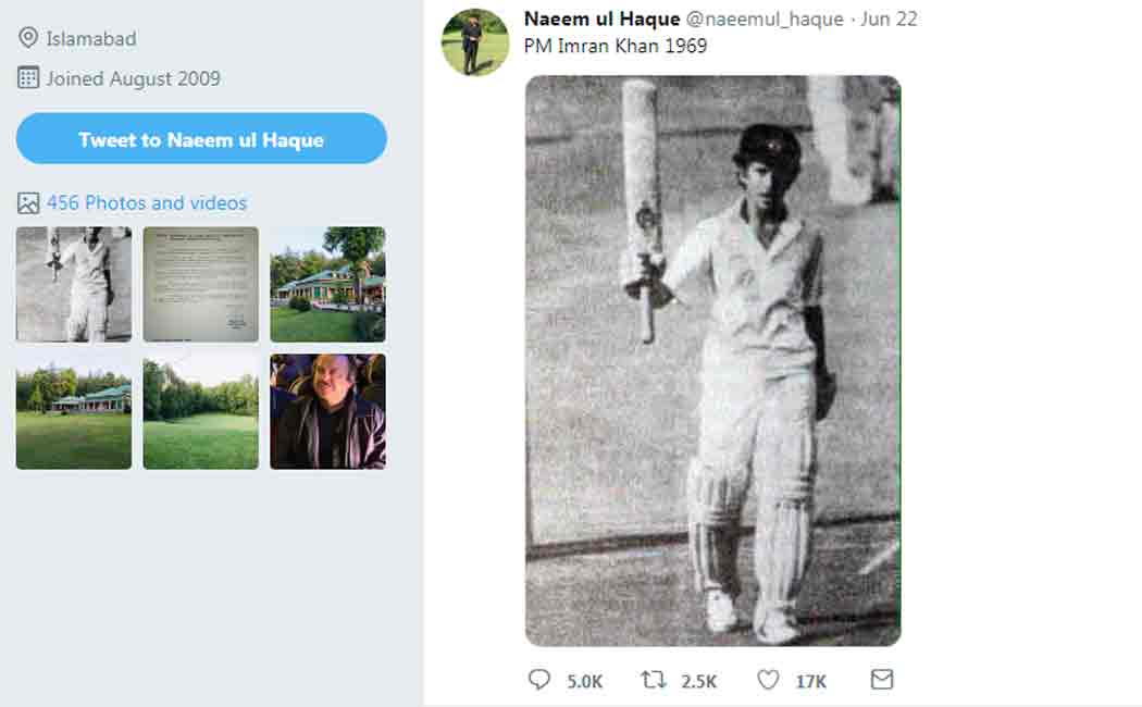 imran khan's assistant posts sachin photo in twitter instead of imran khan