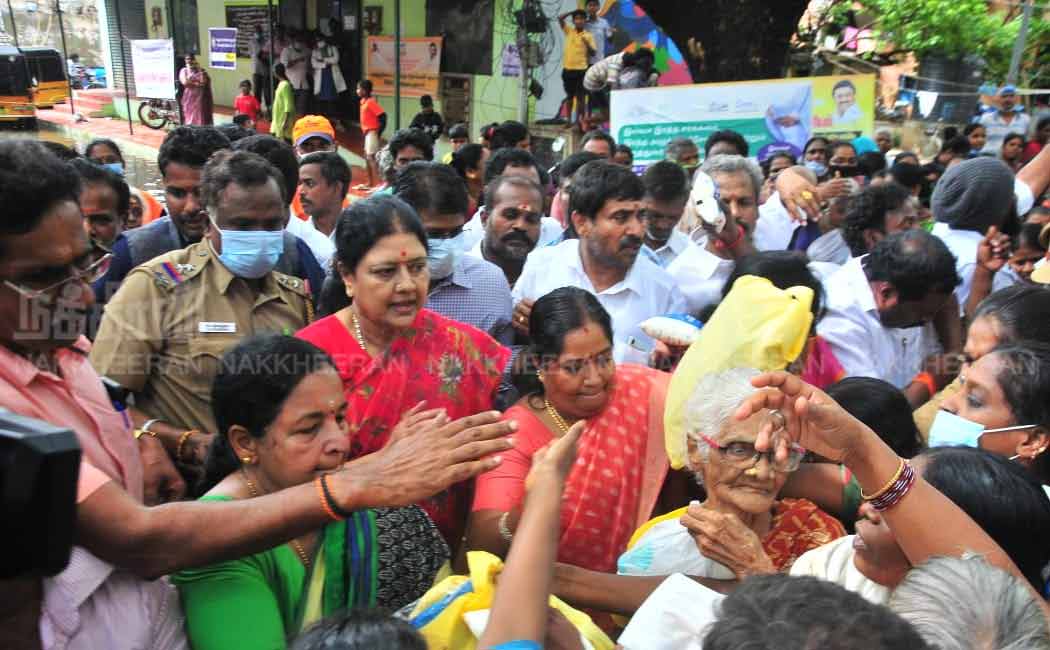 Sasikala provided relief in KK Nagar