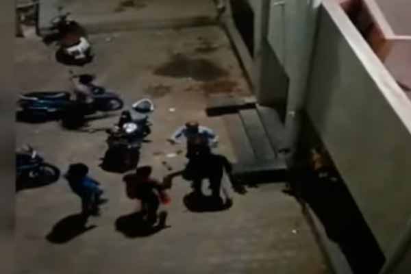 Attack on students engaged in prayer; A viral video