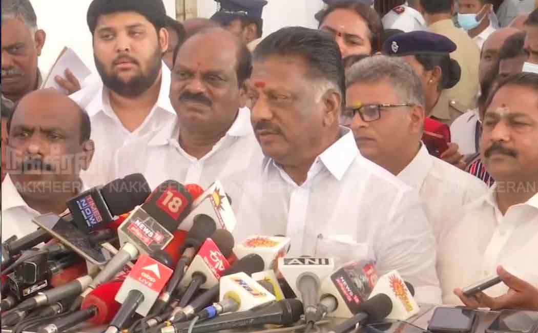 "We participated in the meeting on behalf of the AIADMK," said Opposition Vice-President O.P.S