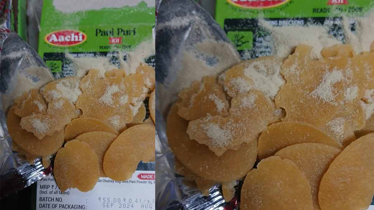Ready-made panipuri spilled over; tiny insects crawled inside - youth in shock