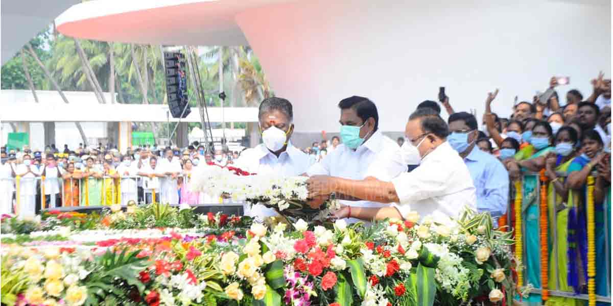 'J' memorial opening ... AIADMK gathered on Kamaraj Road!