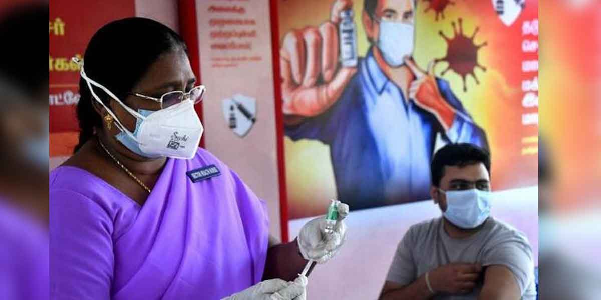 Two days later today in Chennai, the vaccine!