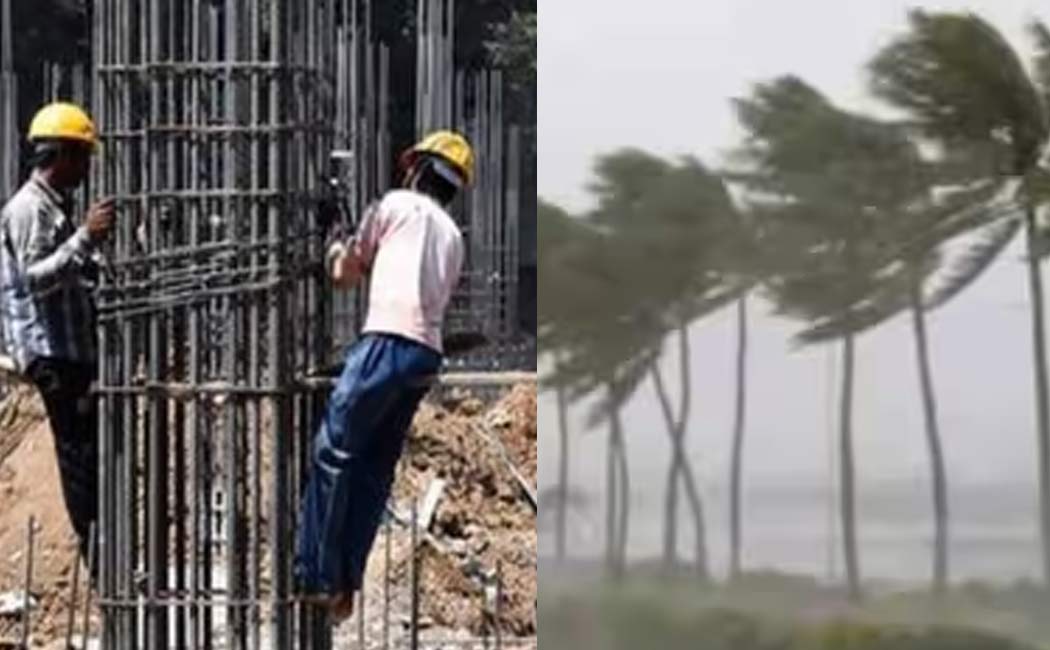 storm warning; Advice to stop construction work